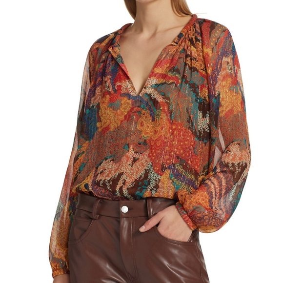 A.L.C Dana Metallic Striped Top - Picture 4 of 14